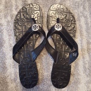 Tory Burch Patent Flip Flops